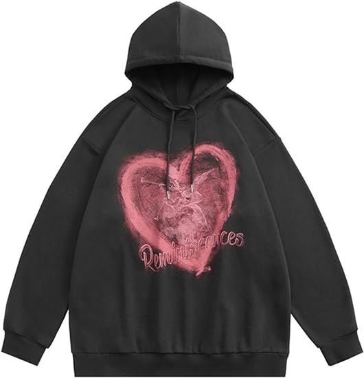 Oversized Hoodie Pullover Unisex Graphic Sweatshirts Hoodies Casual Tunic Anime Streetwear Aesthetic Top