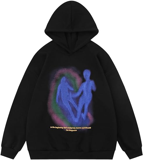 Oversized Hoodie Pullover Unisex Graphic Sweatshirts Hoodies Casual Tunic Anime Streetwear Aesthetic Top