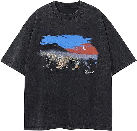 Graphic Oversize Shirt Unisex Streetwear Casual Tunic Tops Loose Fit Summer Tee Shirts Cotton Tshirts