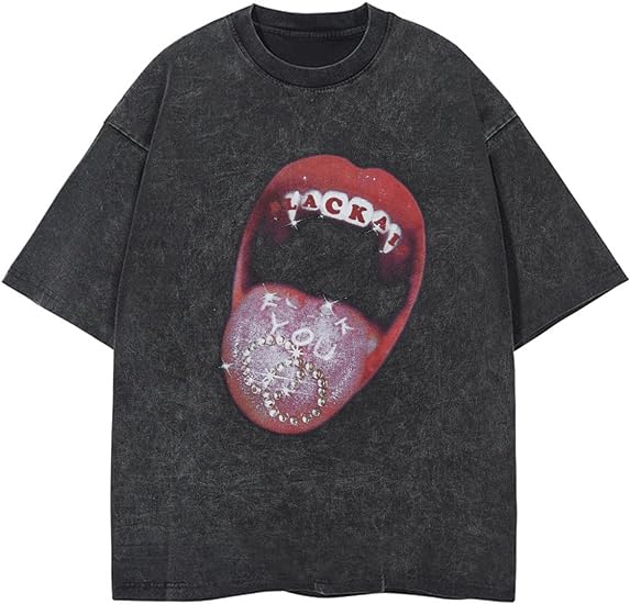 Graphic Oversize Shirt Unisex Streetwear Casual Tunic Tops Loose Fit Summer Tee Shirts Cotton Tshirts