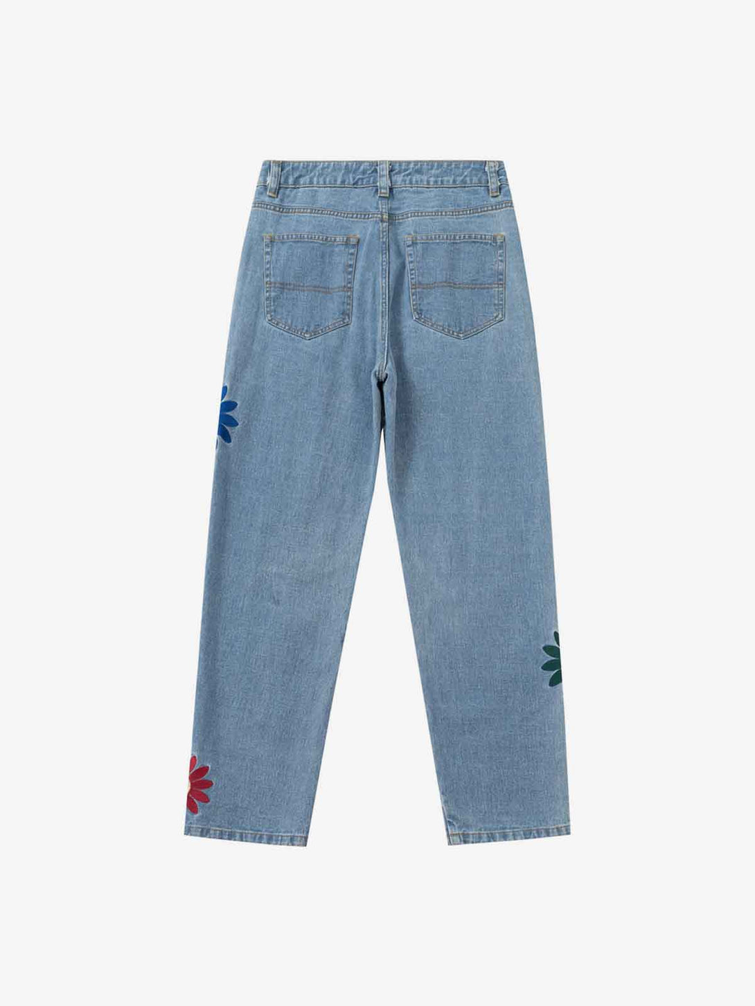 Retro Small Flower Jean - laixton