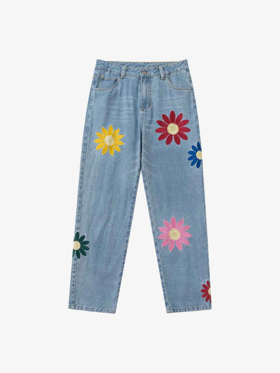 Retro Small Flower Jean - laixton