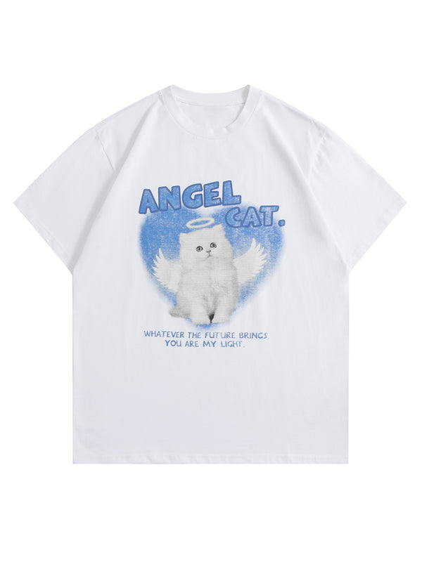 Laixton Angel Cat Graphic Tee