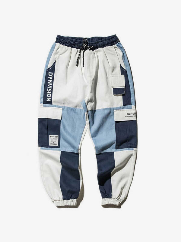 Patchwork  Long Cargo Pants - laixton