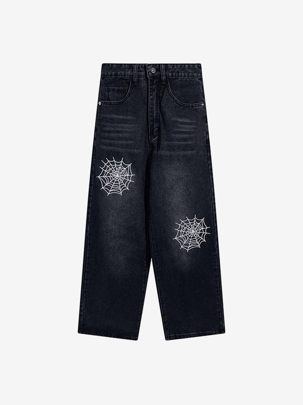 "Spider Web" Embroidered Jean - laixton