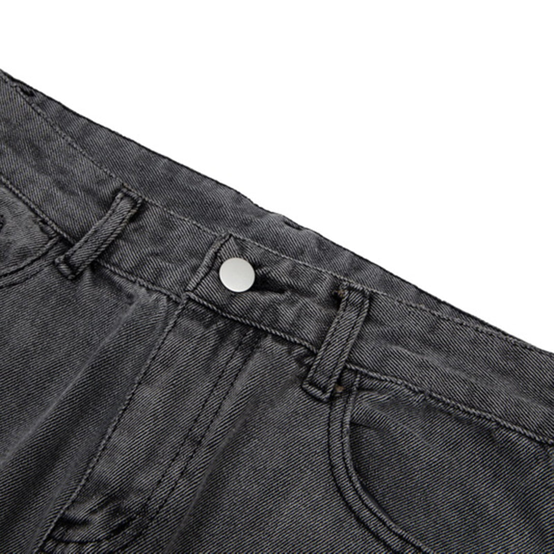Washed And Printed Patterned Jean - laixton