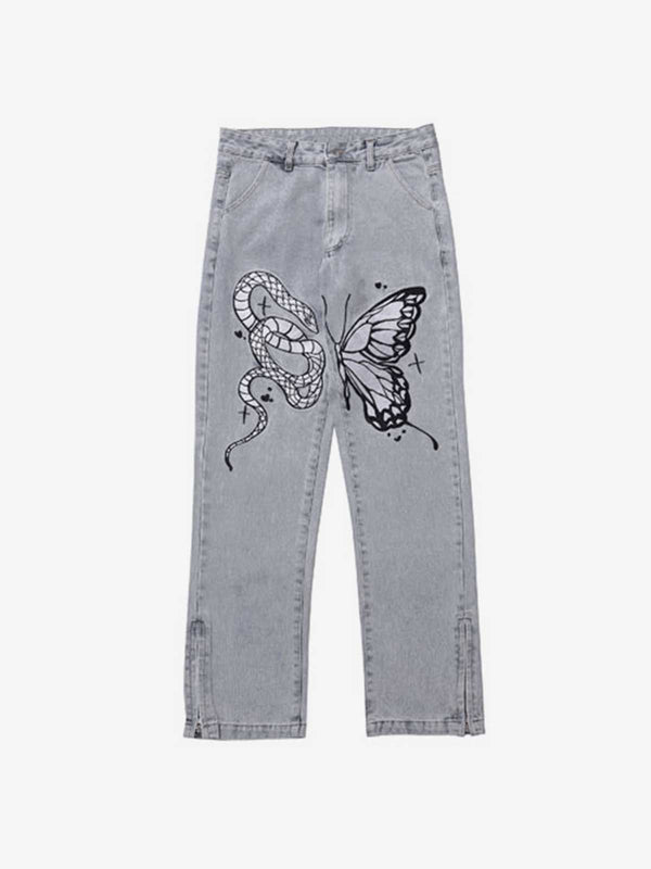 "Mysterious Trap" Embroidery Jean - laixton
