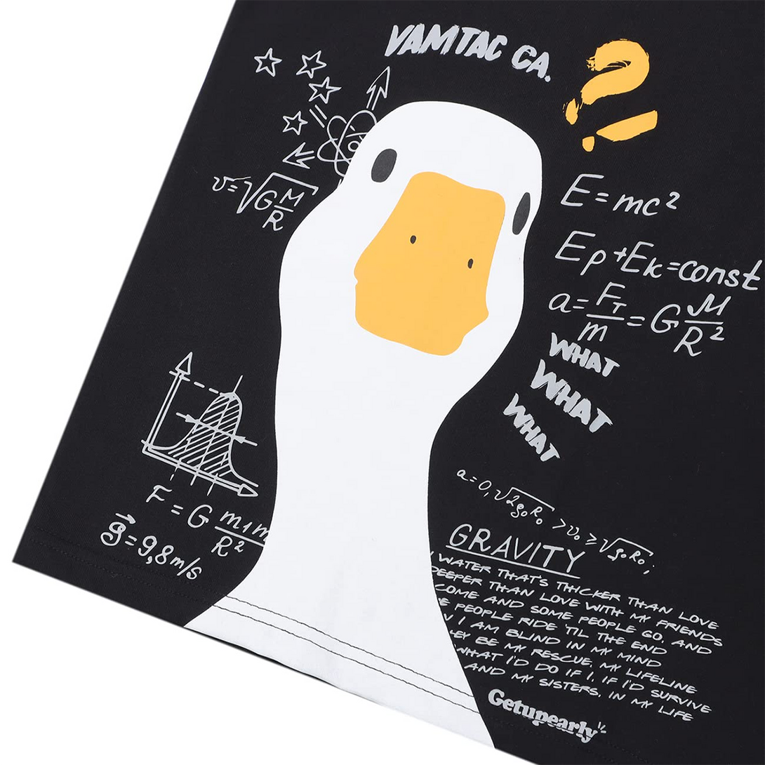 Cartoon Goose Graphic Tee - laixton