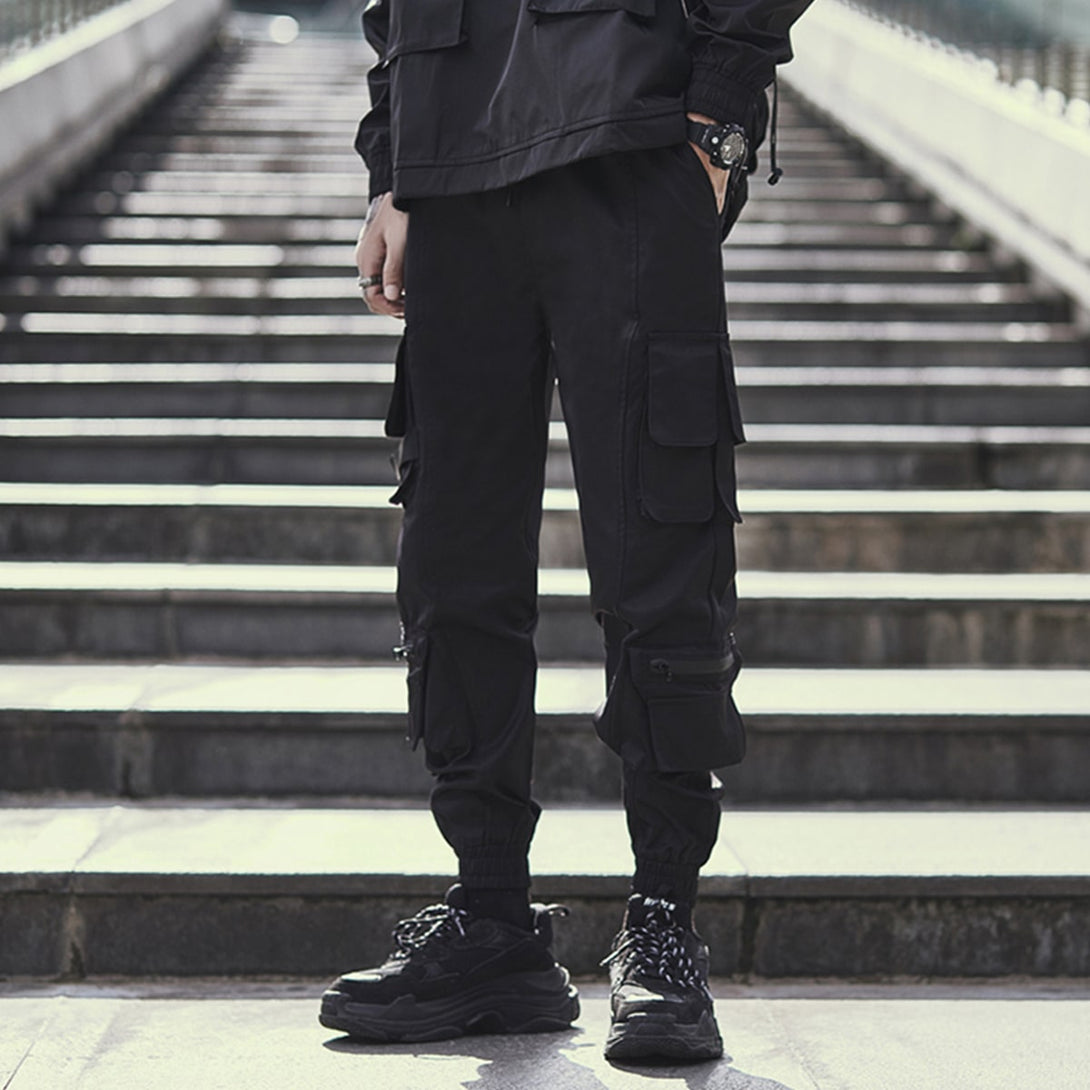 Joggers Pants Long Multi-Pockets Cool Cargo Pants - laixton
