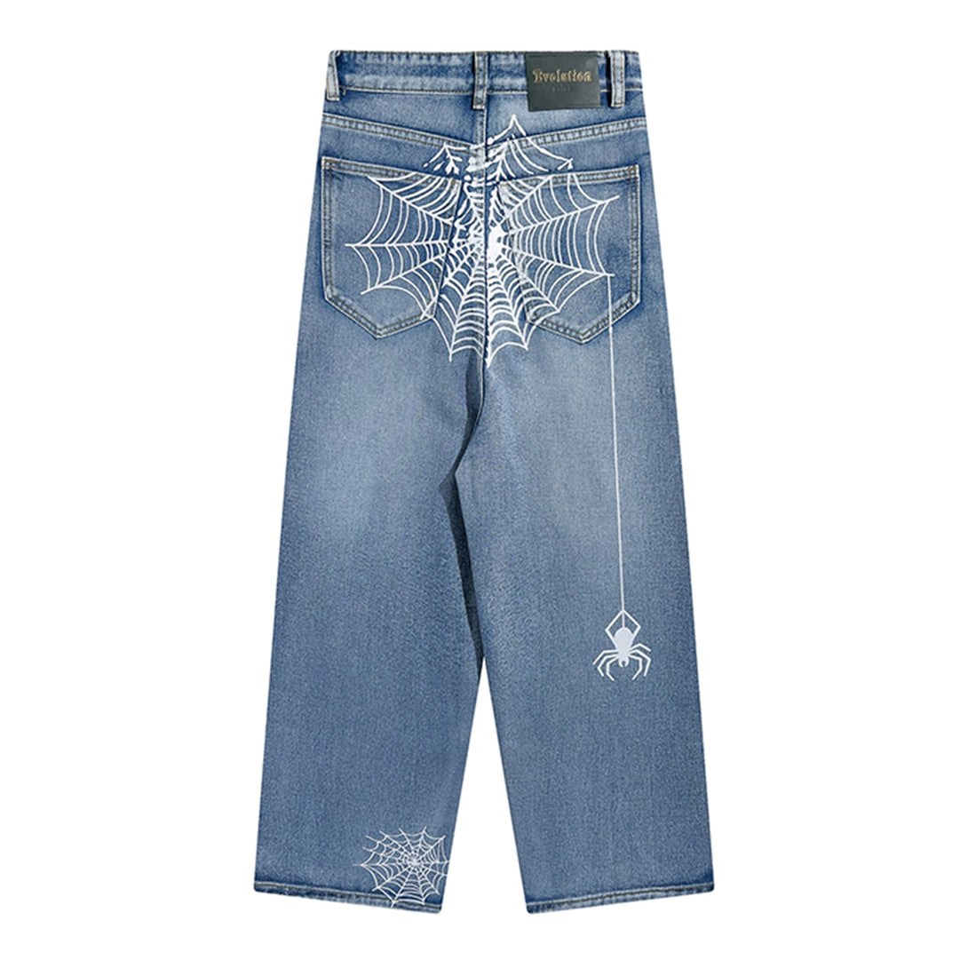 "Spider Web" Embroidered Jean - laixton