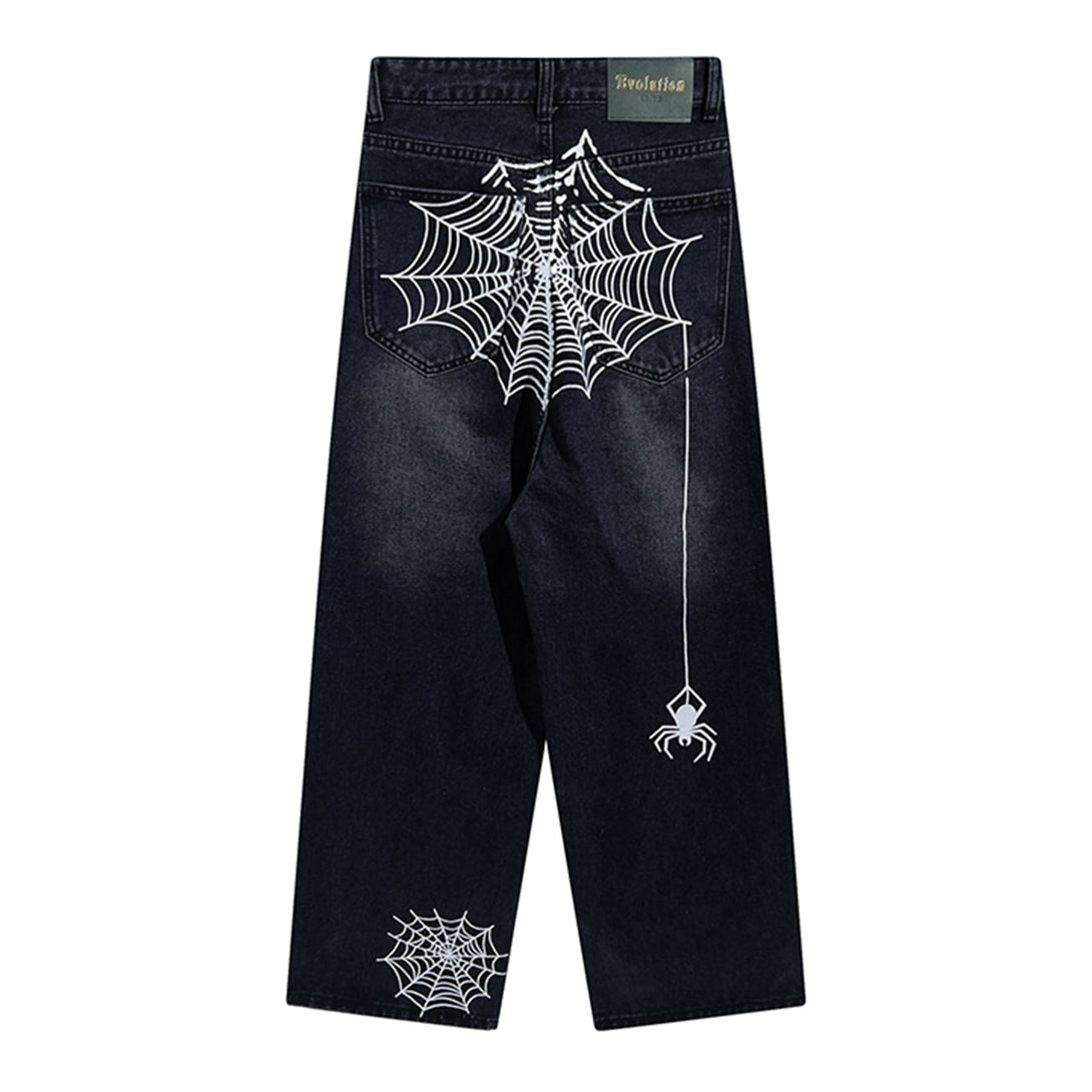 "Spider Web" Embroidered Jean - laixton