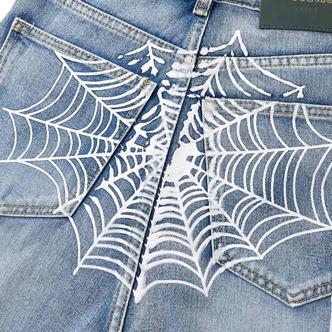 "Spider Web" Embroidered Jean - laixton