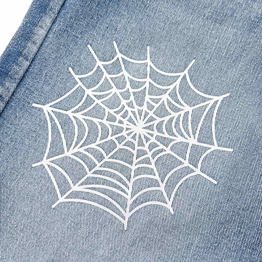 "Spider Web" Embroidered Jean - laixton