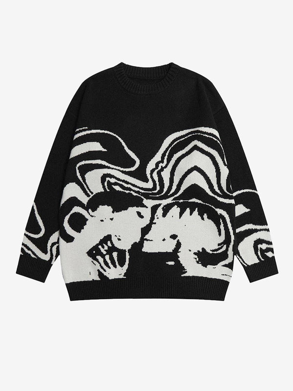 Abstract Art Pattern Sweater - laixton