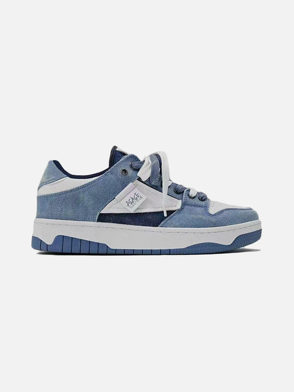 Denim Blue Couple Skate Shoes