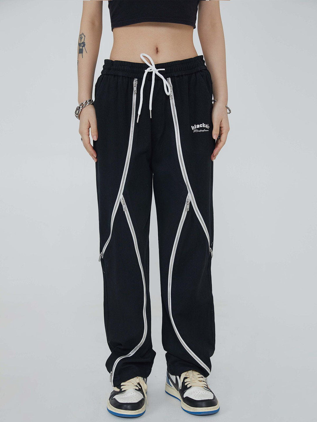Laixton Zipper Stitching Pants - laixton