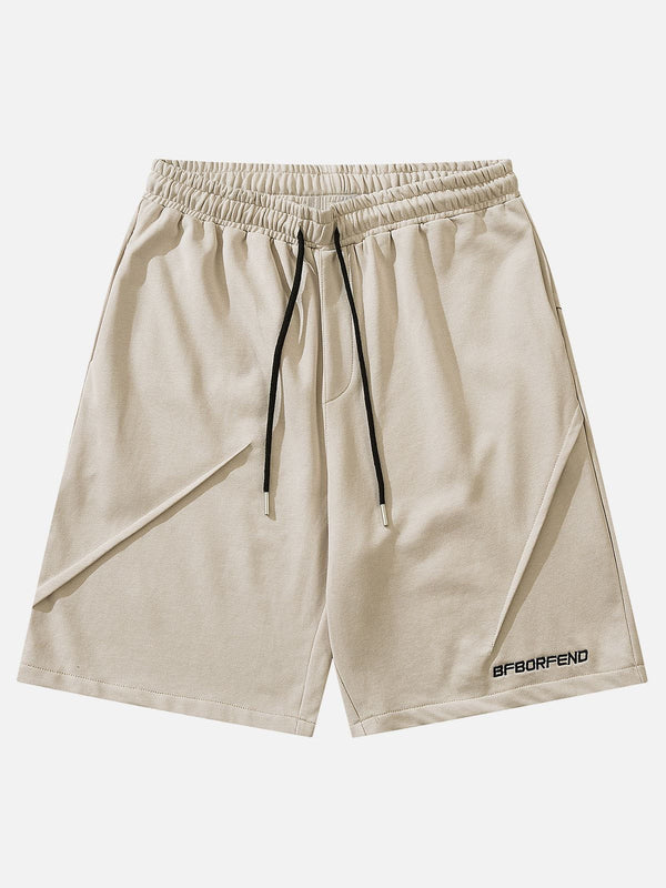 Laixton Embroidered Letters Fold Shorts