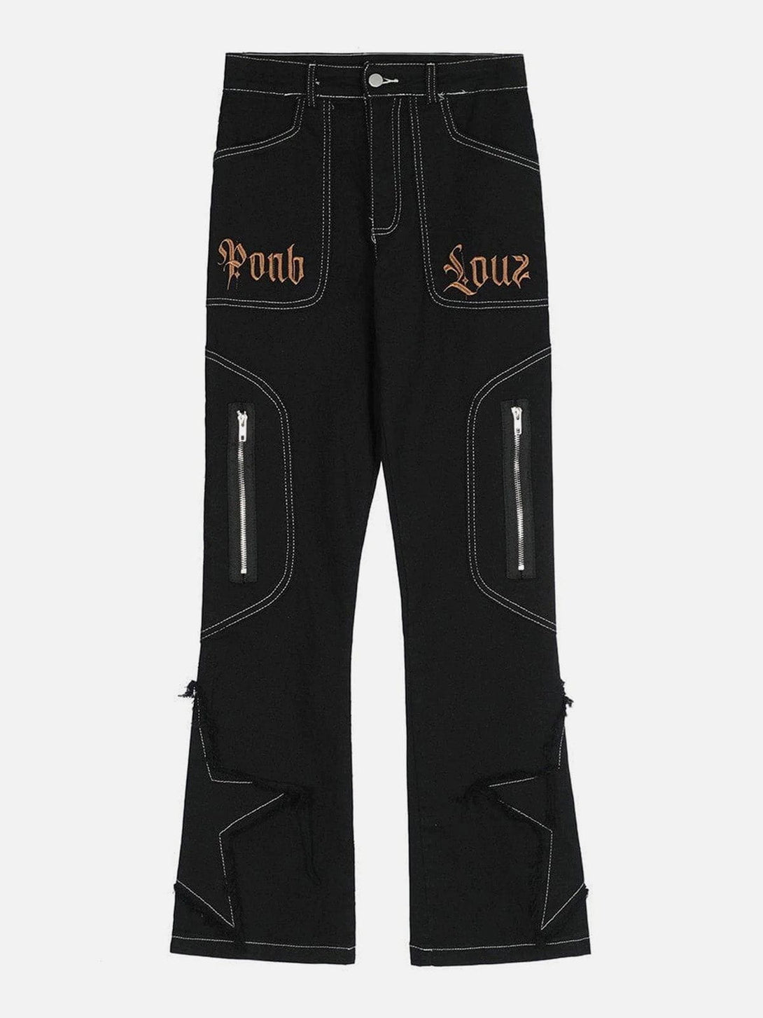 Laixton Tassel Star Zipper Pants - laixton