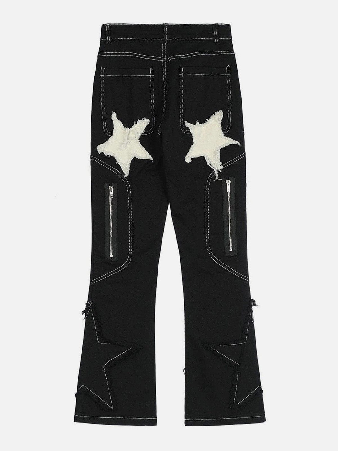 Laixton Tassel Star Zipper Pants - laixton